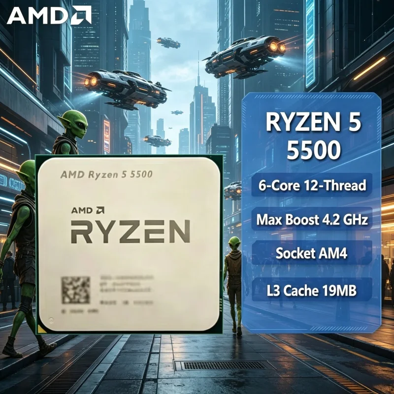 Amd Cpu Ryzen 5 - CPU AMD Ryzen 5 5500 Econômico,