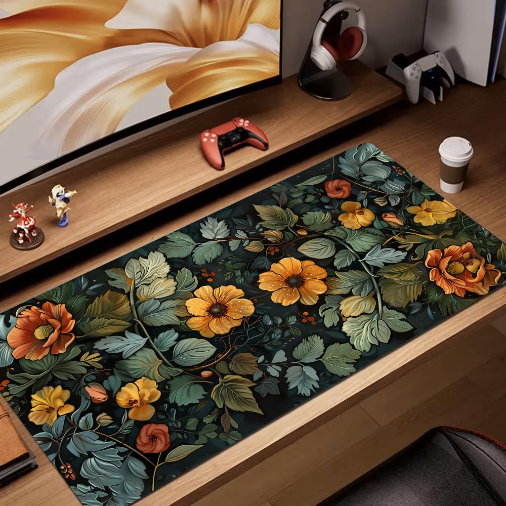 Mouse Gaming Retro - Retro flor arte renderização mouse pad