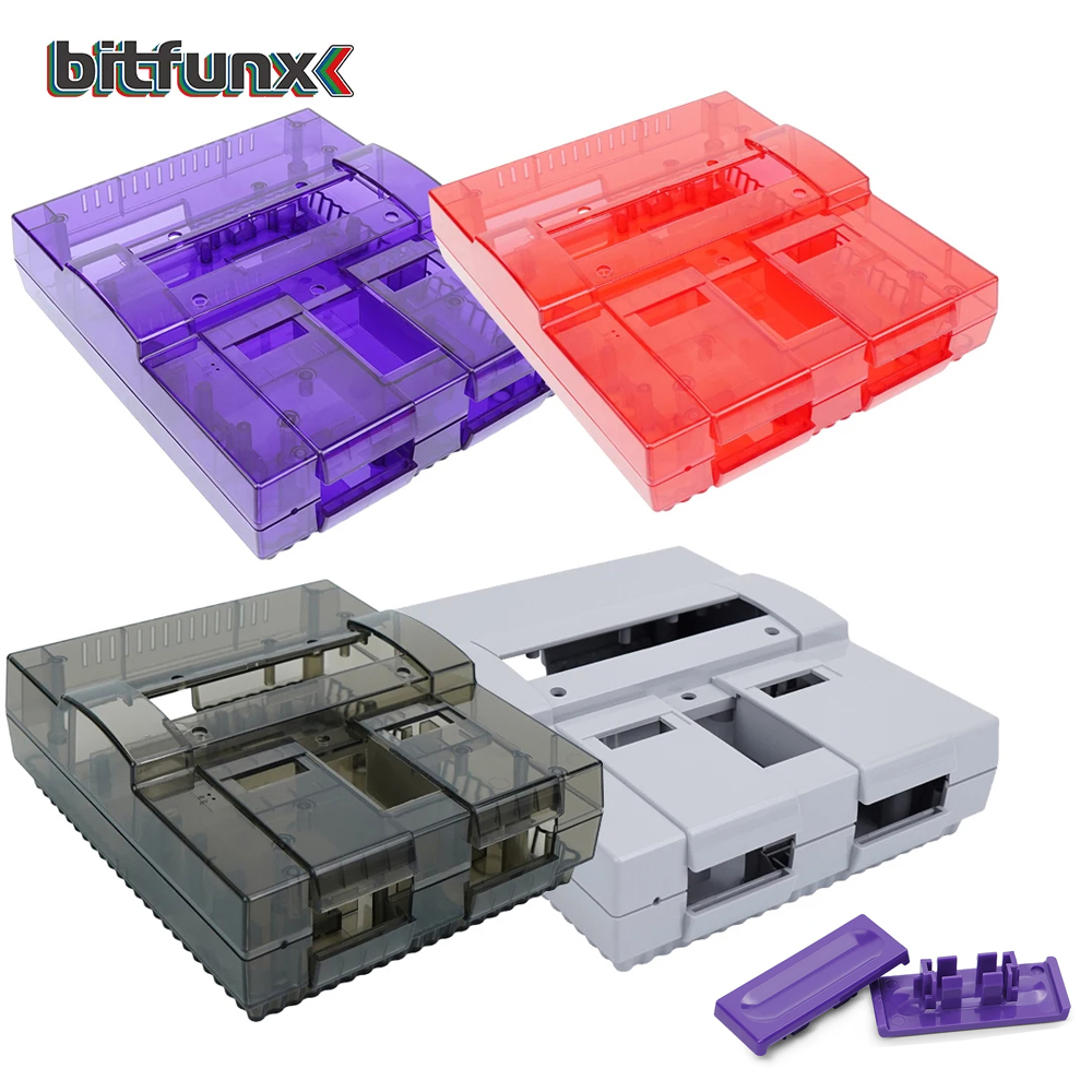 Retro Gaming Case - Bitfunx SNES Capa transparente de substituição