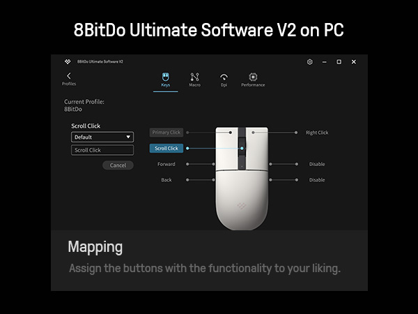 Mouse Gaming Retro - Mouse Retro 8BitDo R8 com Sensor