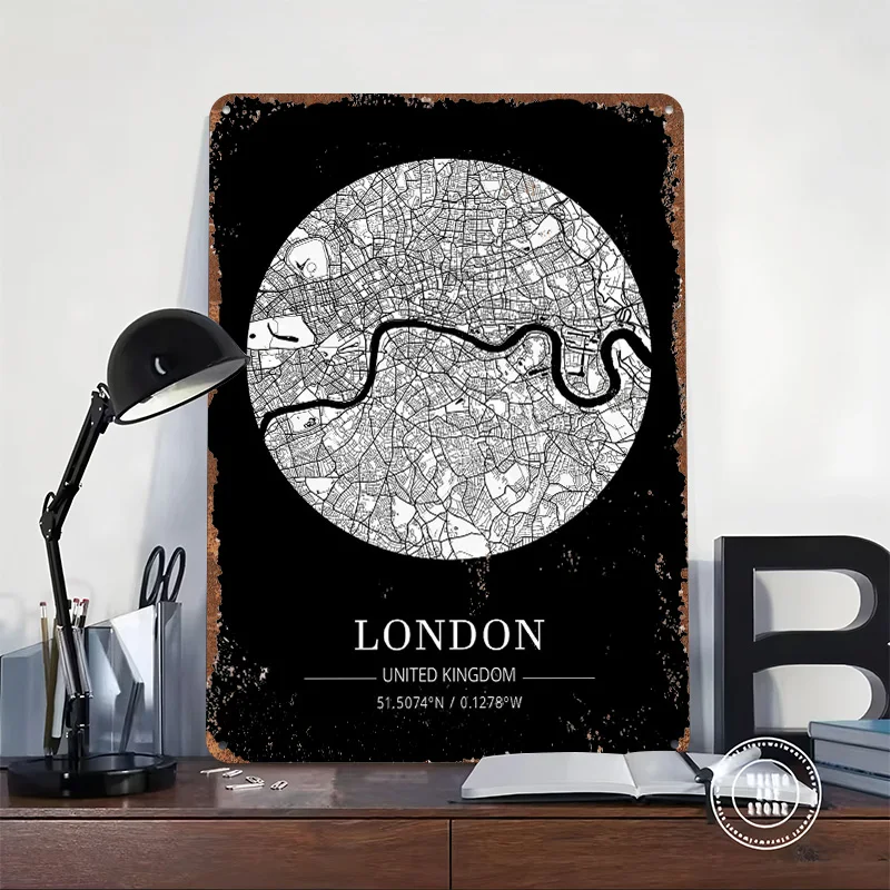 Placa de Metal com Mapa da Cid - Retro Gaming London avaliação e preço