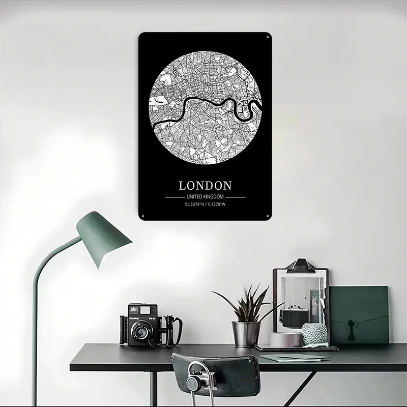 Placa de Metal com Mapa da Cid - Retro Gaming London avaliação e preço