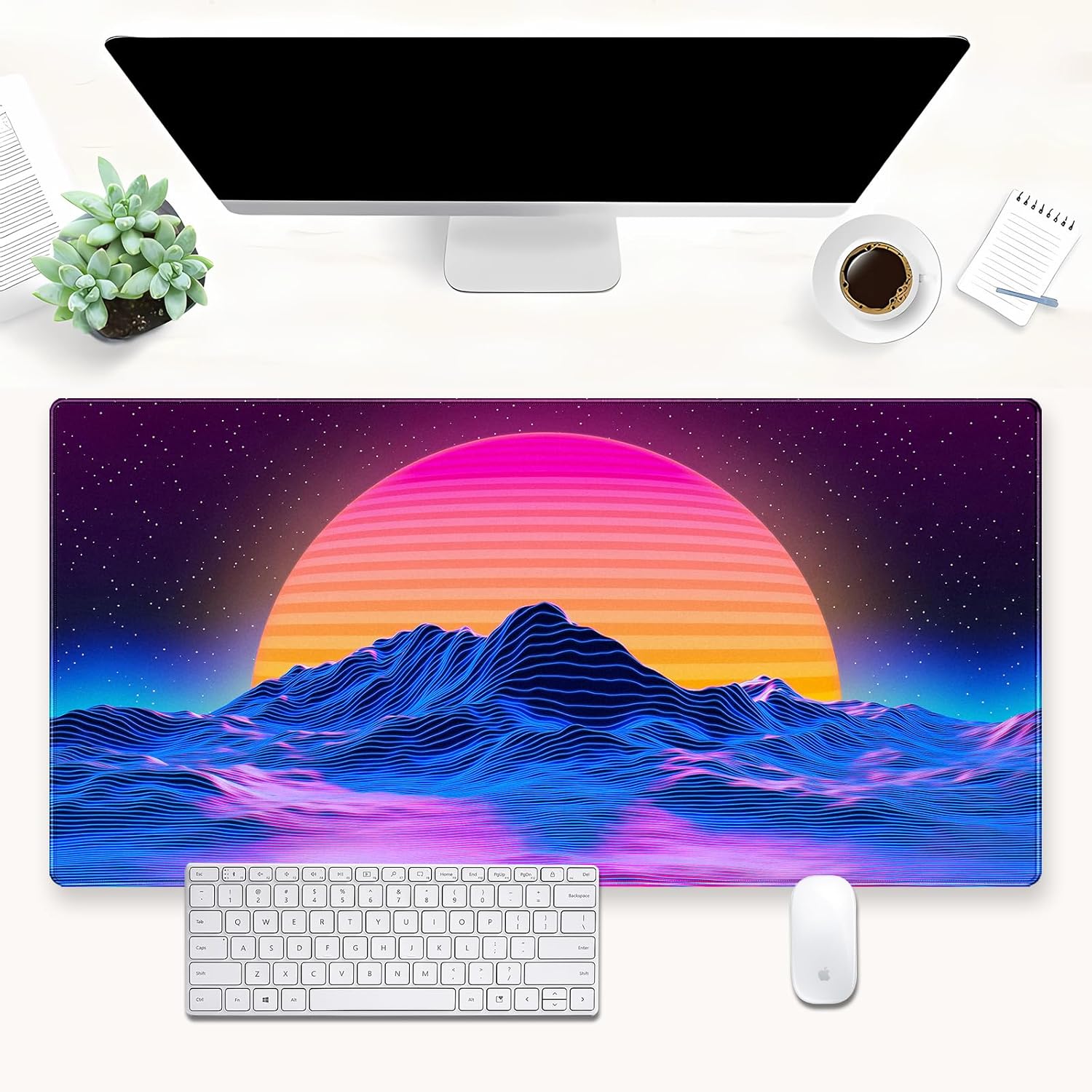 Tapete de Mesa Retro Synthwave - Mouse Gaming Retro avaliação e preço