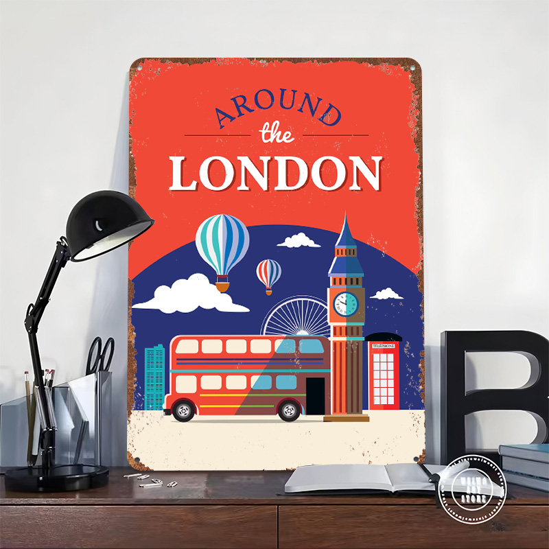 Placa de Metal Decorativa Pers - Retro Gaming London avaliação e preço