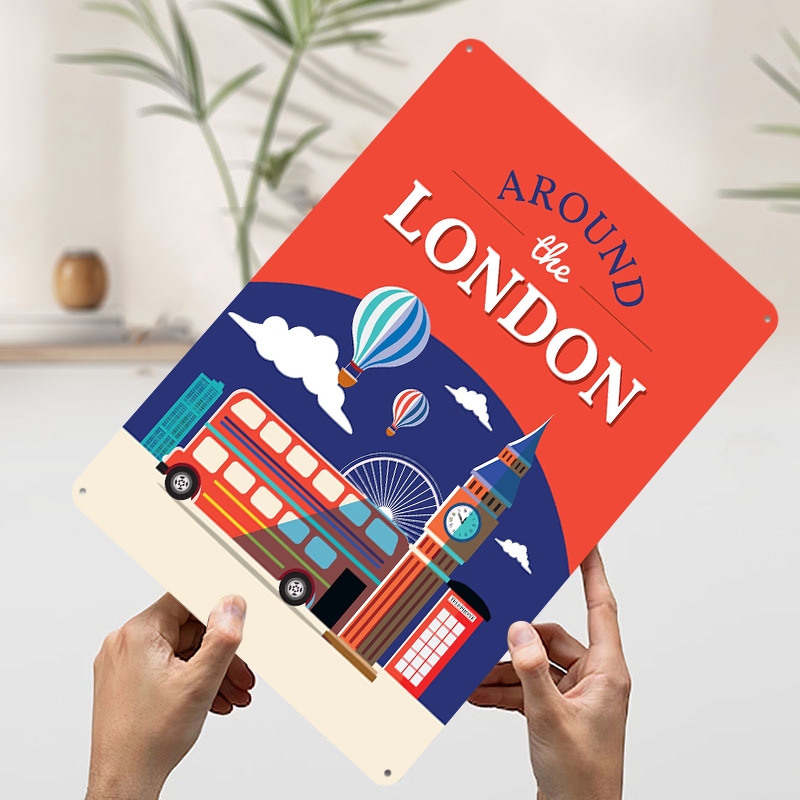 Placa de Metal Decorativa Pers - Retro Gaming London avaliação e preço