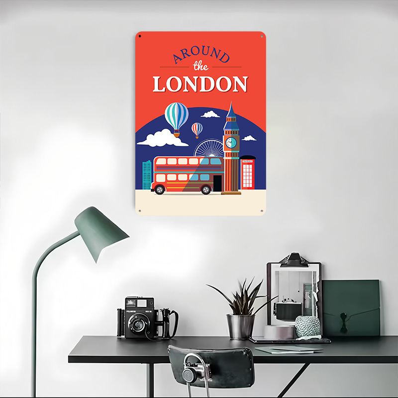 Placa de Metal Decorativa Pers - Retro Gaming London avaliação e preço