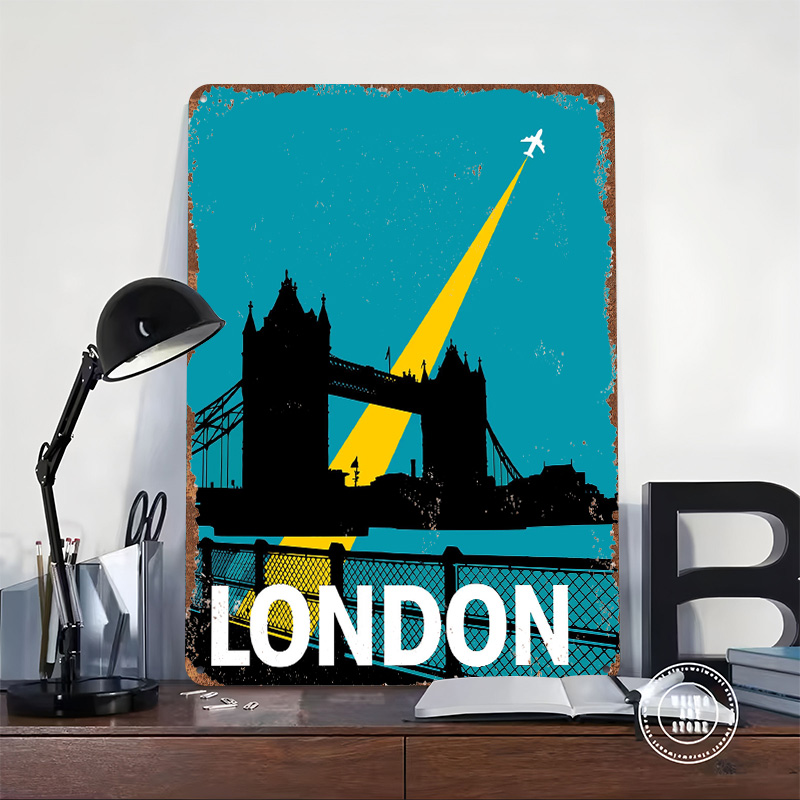 Pôster Metálico London Travel  - Retro Gaming London avaliação e preço