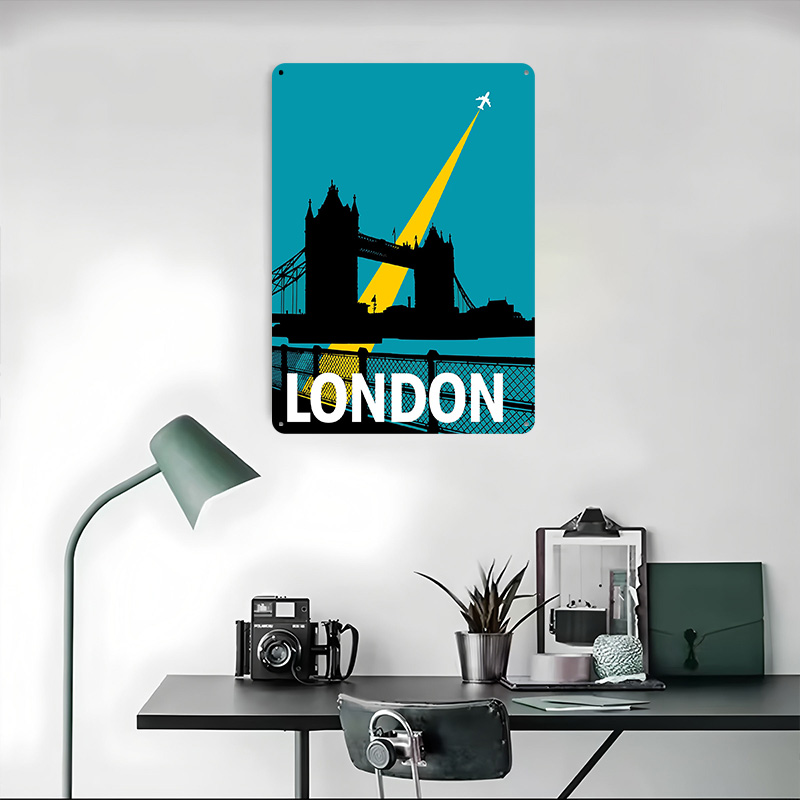 Pôster Metálico London Travel  - Retro Gaming London avaliação e preço